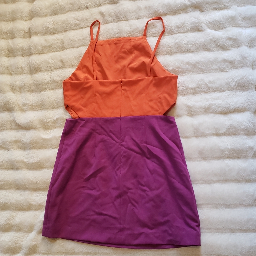 French Connection Whisper Colorblock Cutout Dress - Picture 3 of 5
